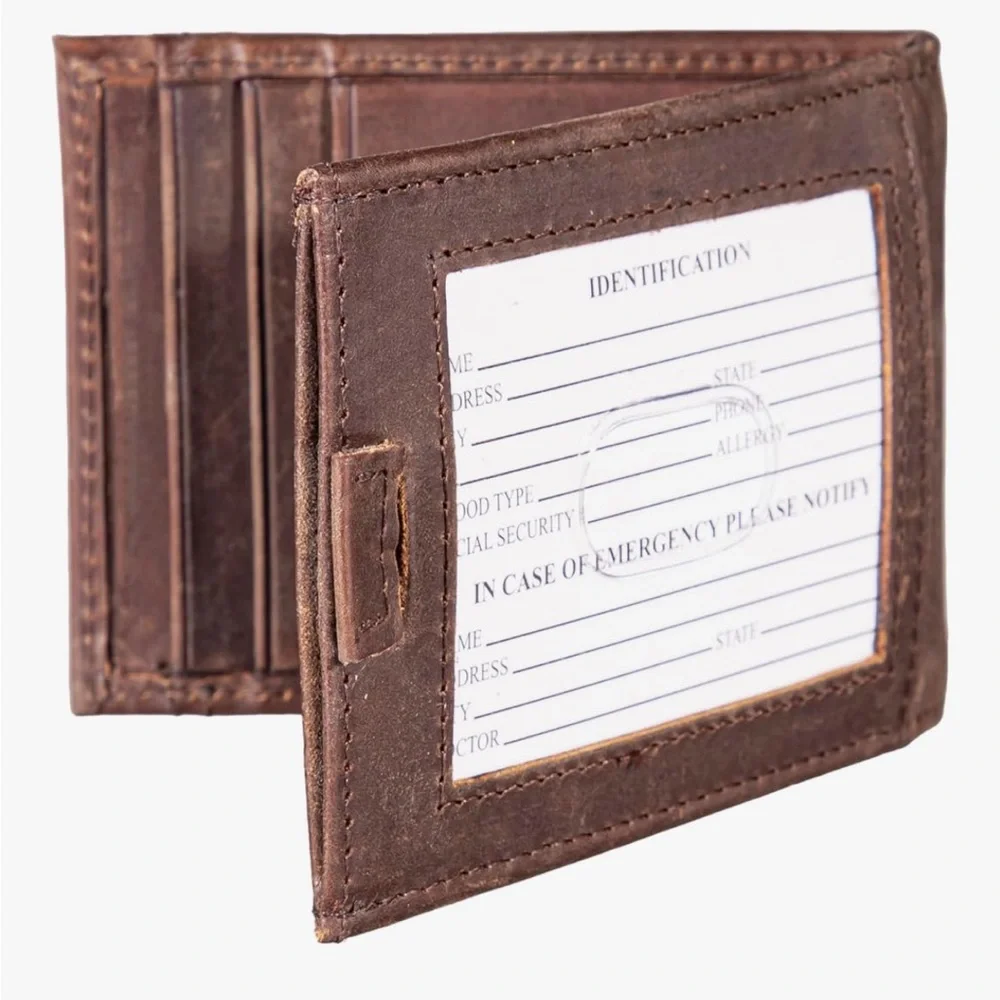 Baltimore Ravens Brown Bifold Leather Wallet NFL new